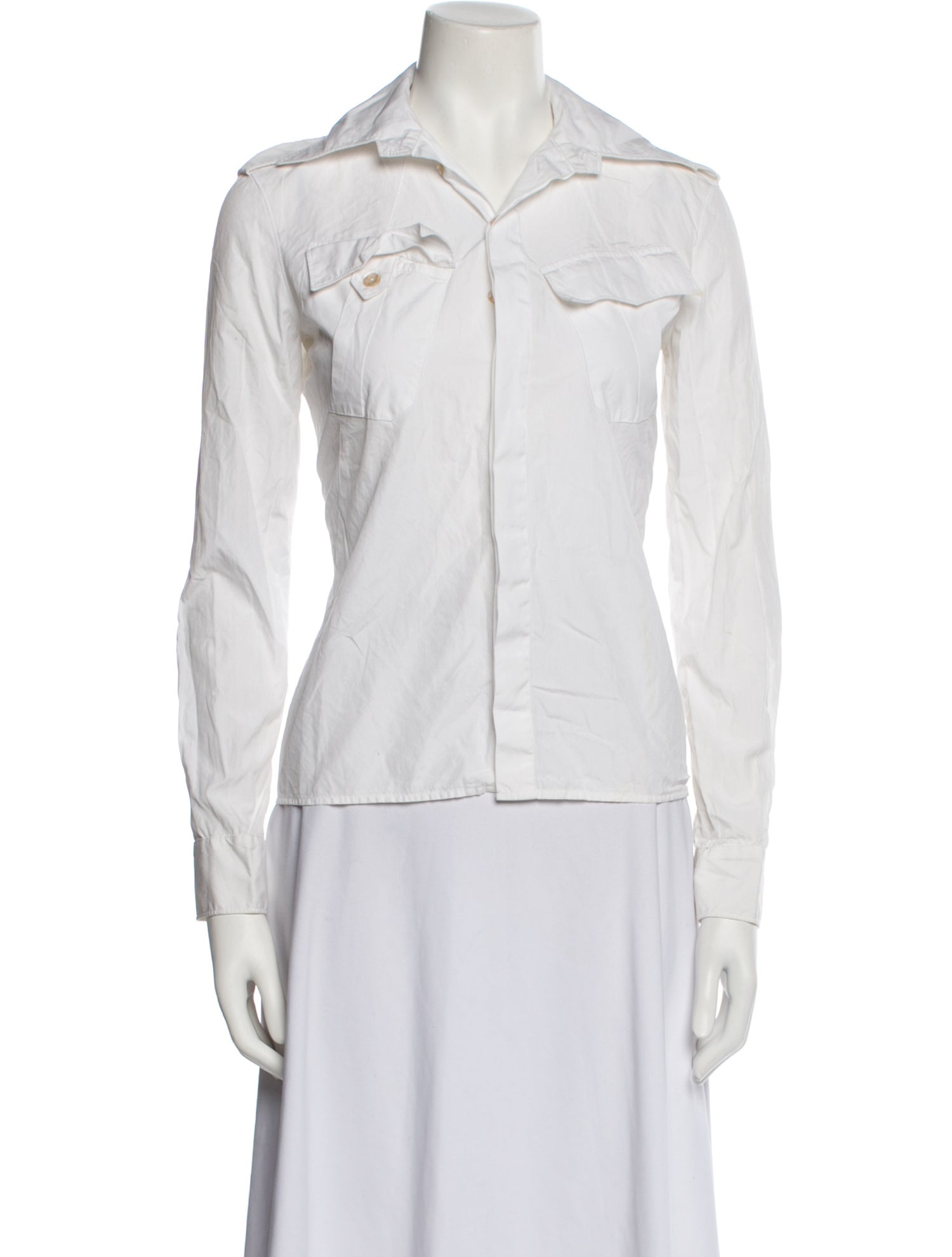 Jean Paul Gaultier Long Sleeve Button-Up Top