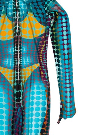 Jean Paul Gaultier Polka Dot Print Turtleneck Jumpsuit