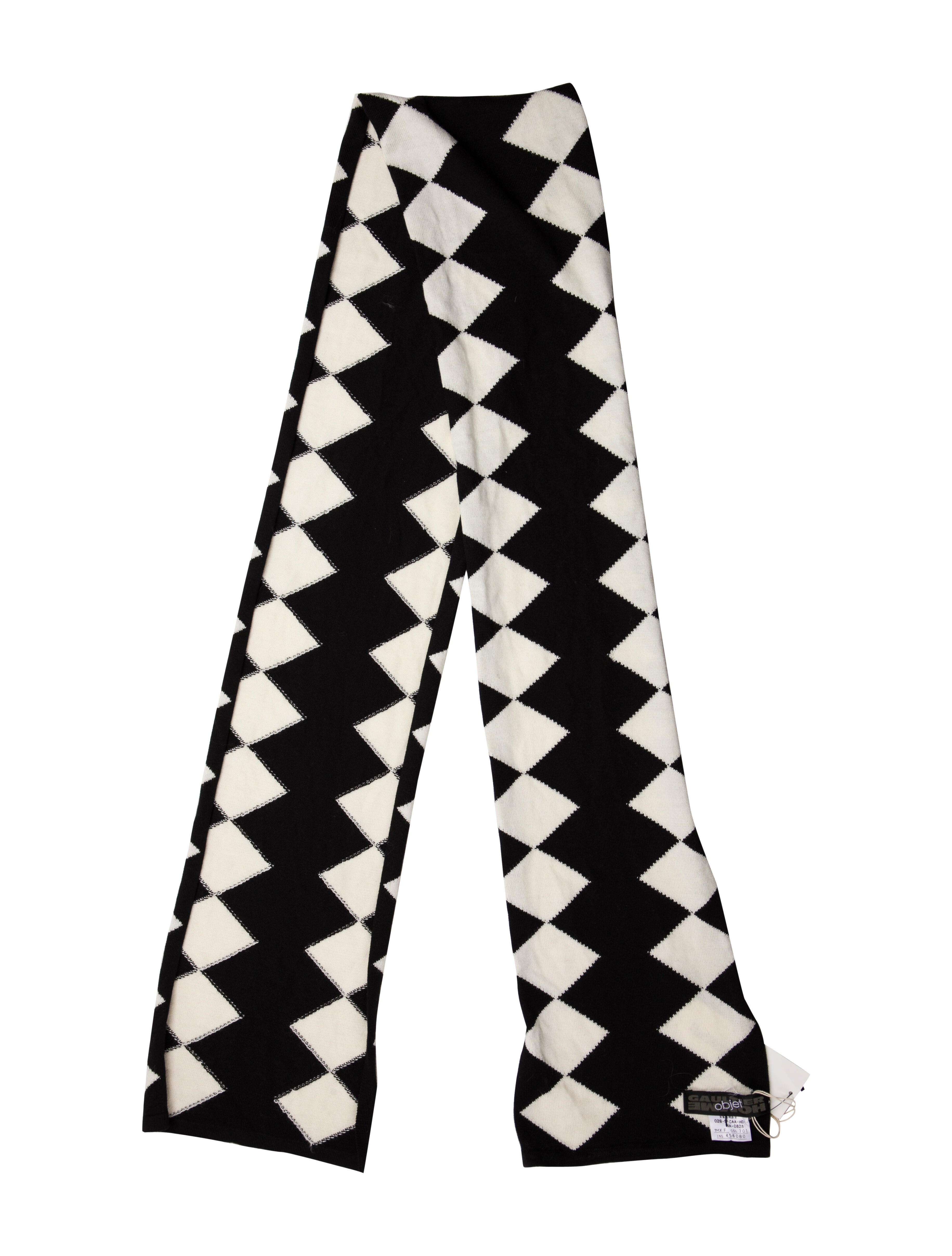 Jean Paul Gaultier Homme Gaultier Objet Printed Scarf w/ Tags