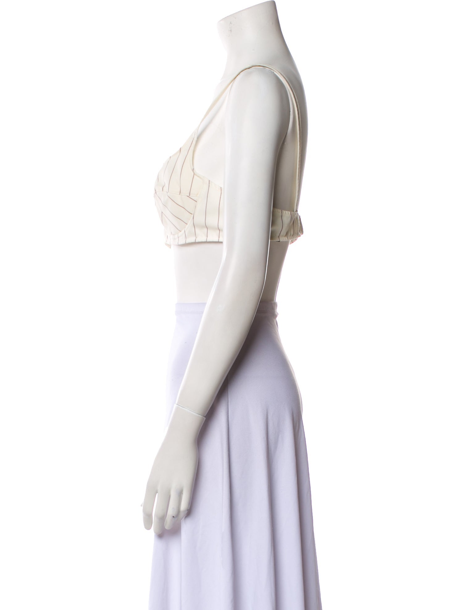Jean Paul Gaultier Square Neckline Sleeveless Crop Top