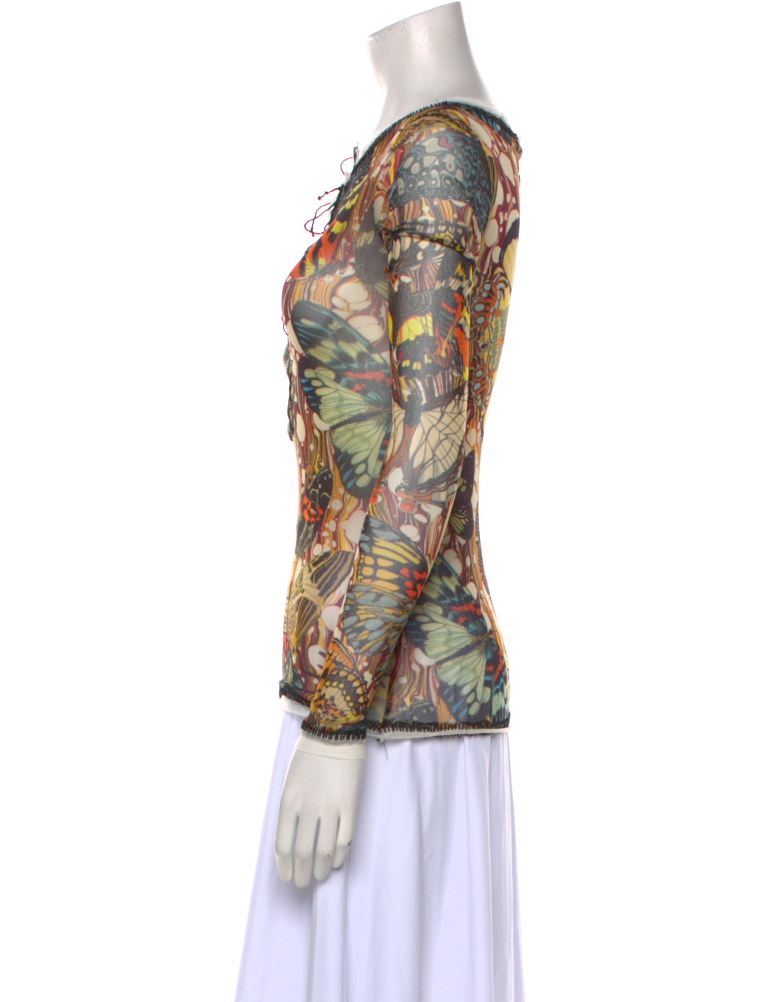 Yoshiki Hishinuma Vintage Mock Neck Button-Up Top - Green