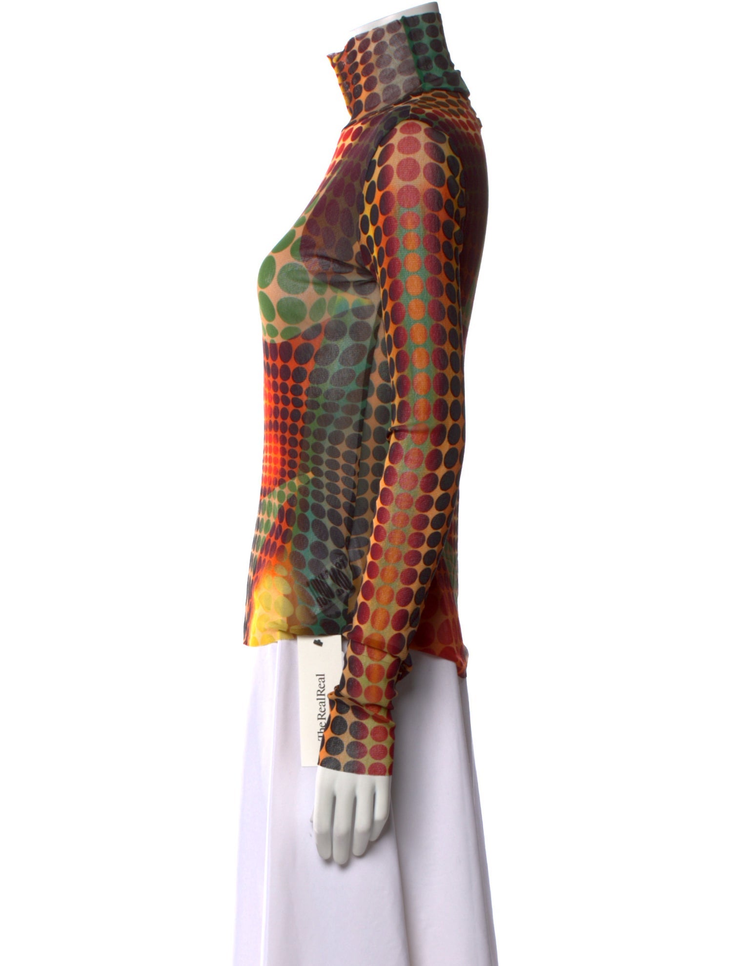 Jean Paul Gaultier Plaid Print Turtleneck Top