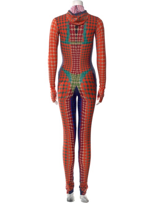 Jean Paul Gaultier Polka Dot Print Turtleneck Jumpsuit