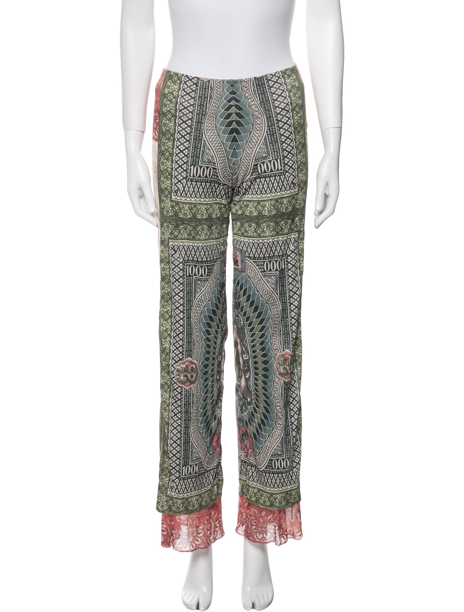 Jean Paul Gaultier Printed Straight Leg Pants