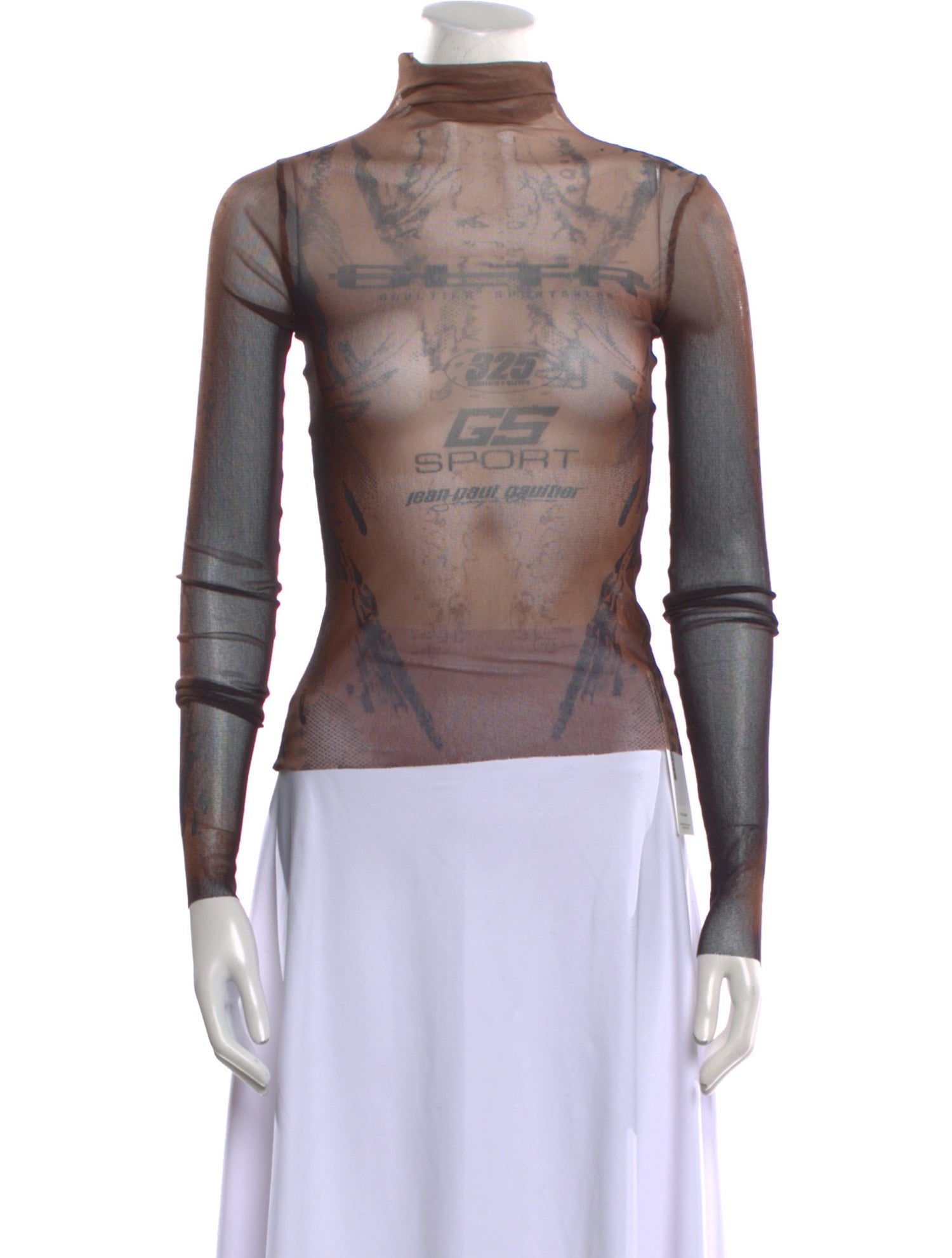 Jean Paul Gaultier x Shayne Oliver Printed Mock Neck Top