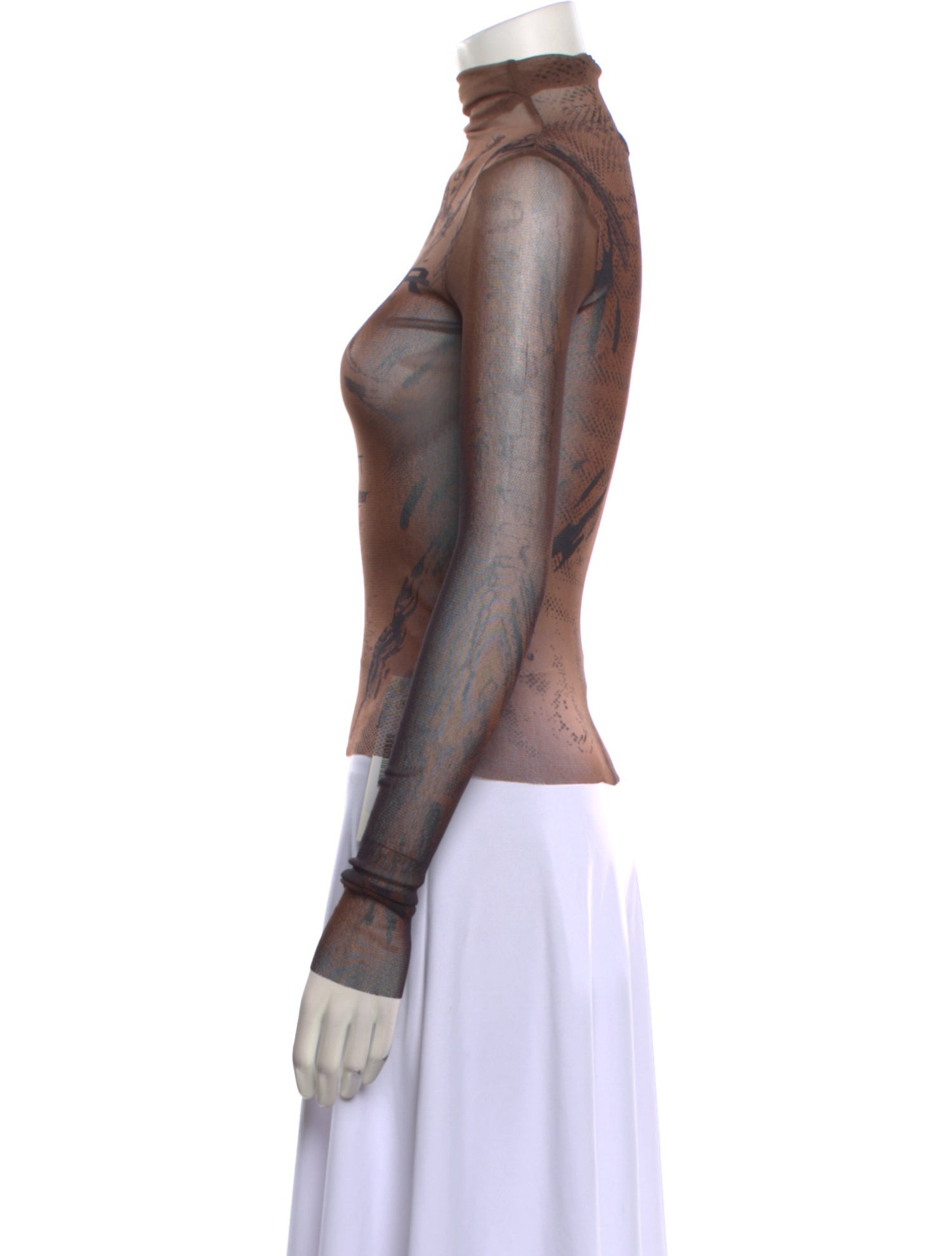 Jean Paul Gaultier x Shayne Oliver Printed Mock Neck Top