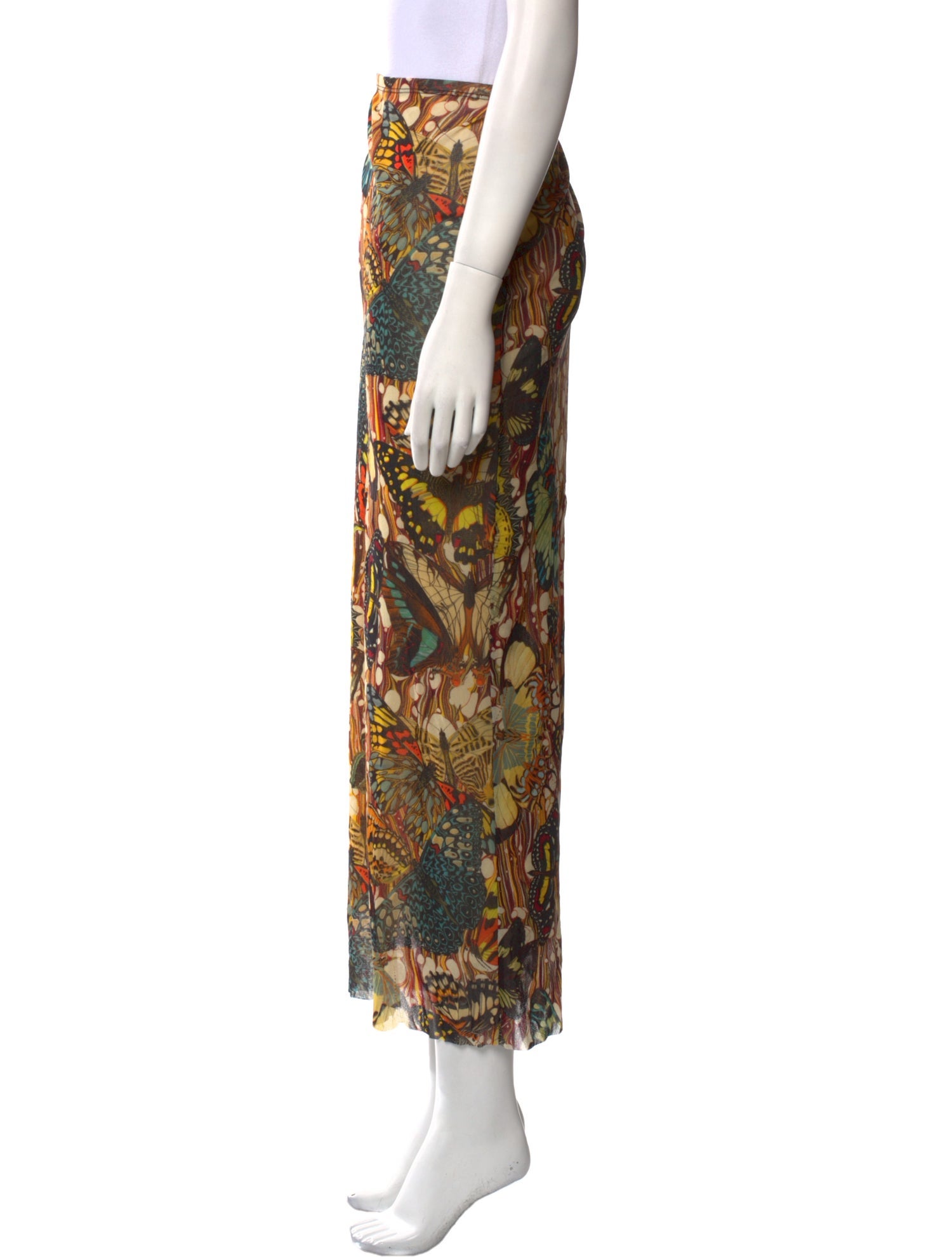 Jean Paul Gaultier Printed Long Skirt