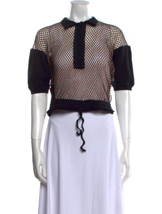 Jean Paul Gaultier 2013 Mock Neck Crop Top