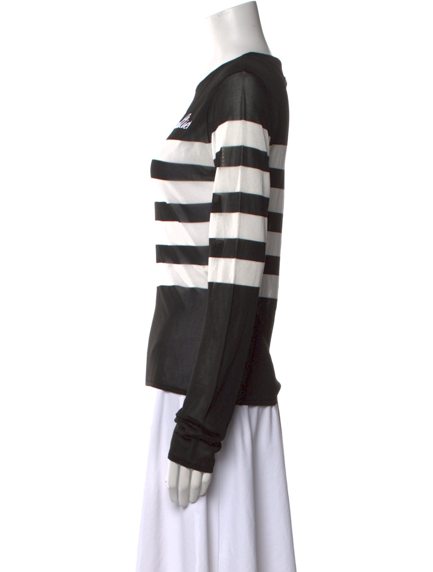 Jean Paul Gaultier Striped Crew Neck Sweater