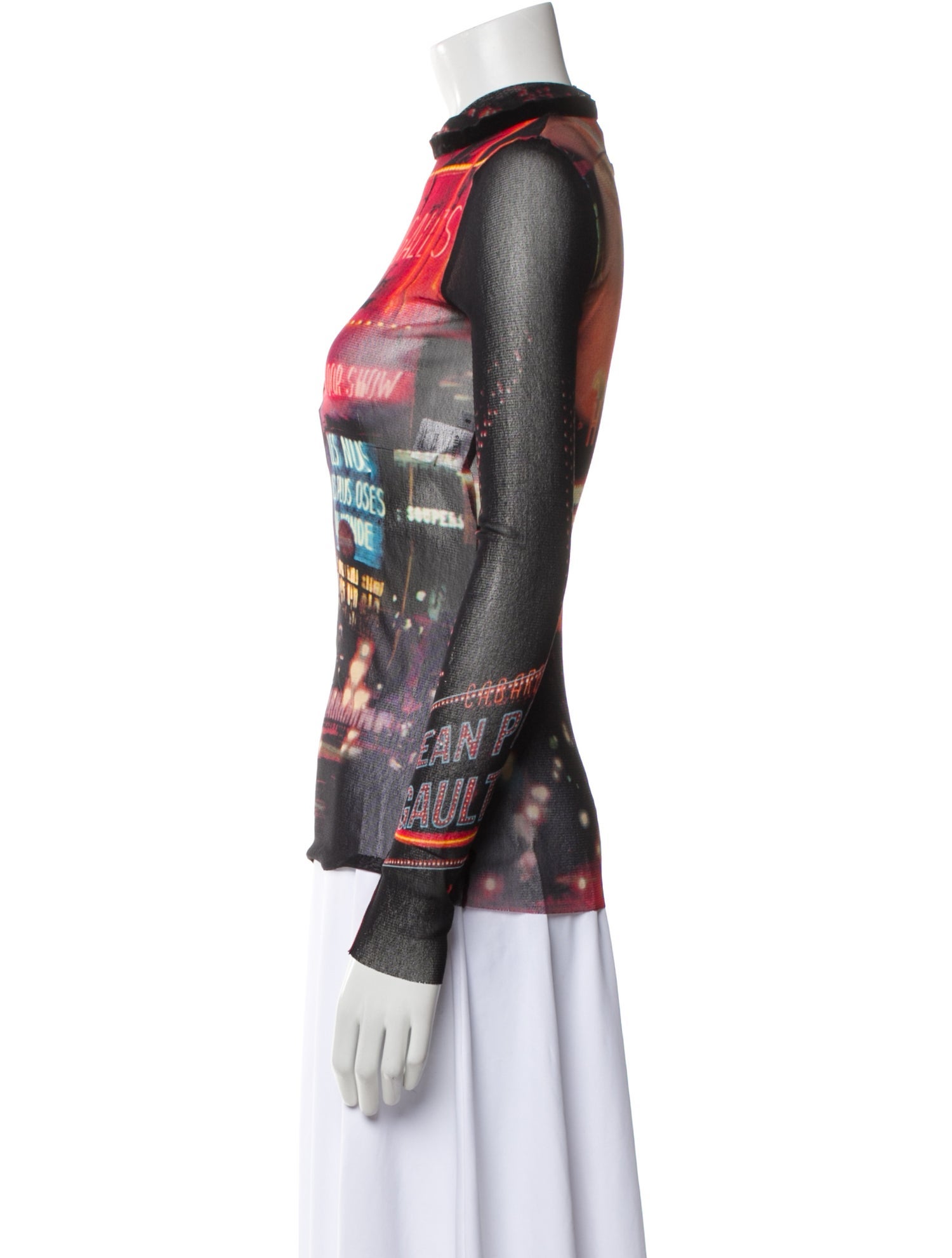 Jean Paul Gaultier Printed Mock Neck Sweatshirt