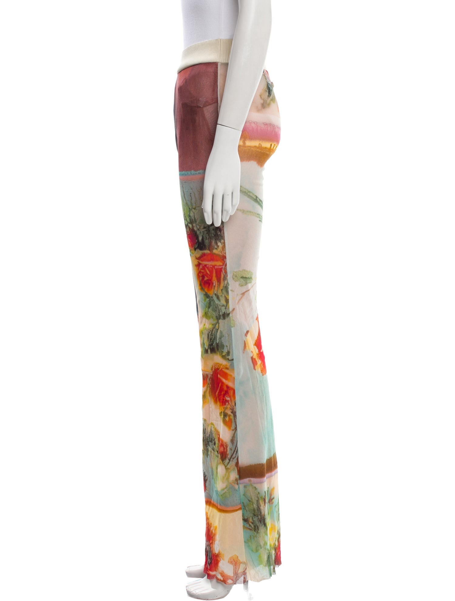 Jean Paul Gaultier Silk Straight Leg Pants