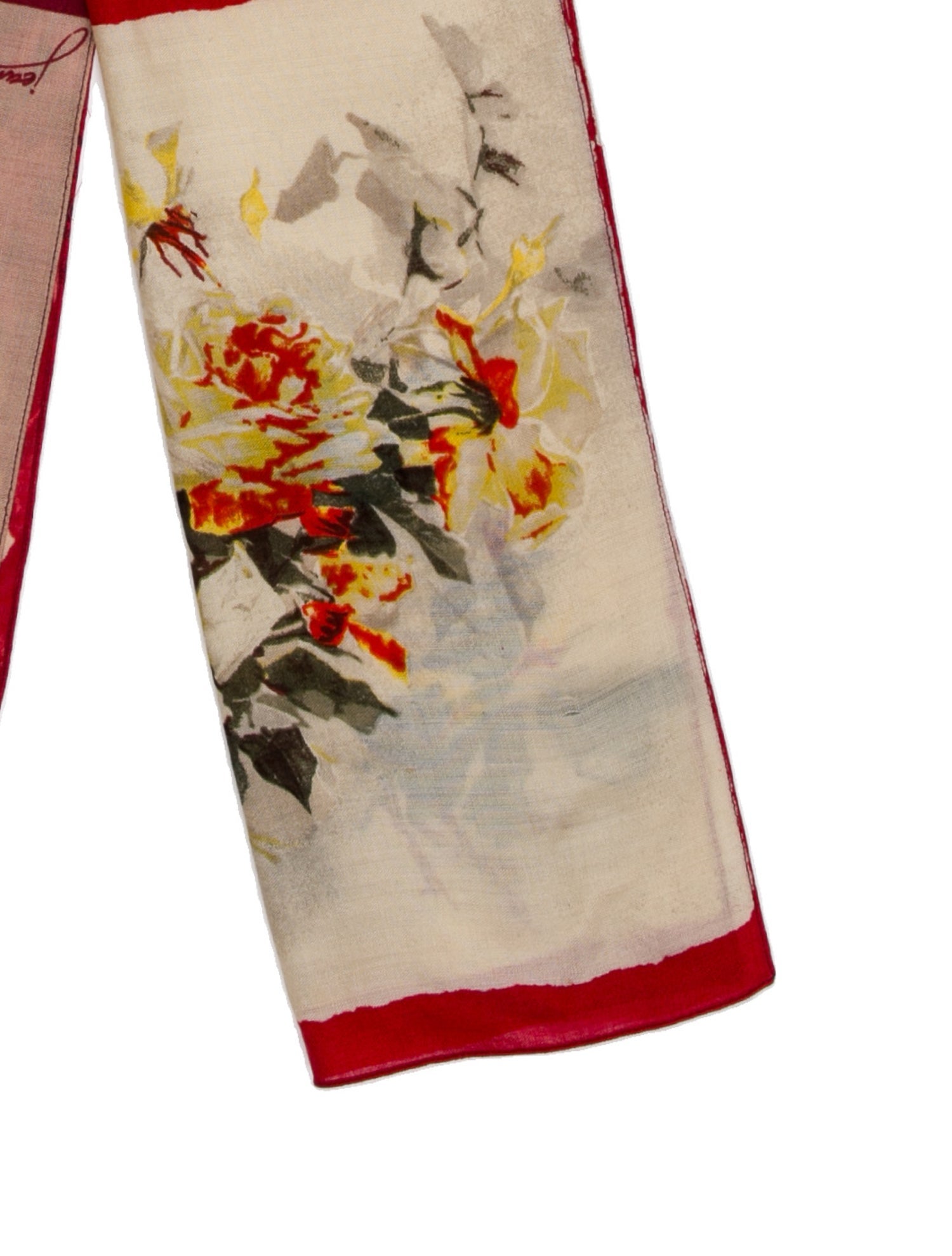 Jean Paul Gaultier Floral Print Scarf