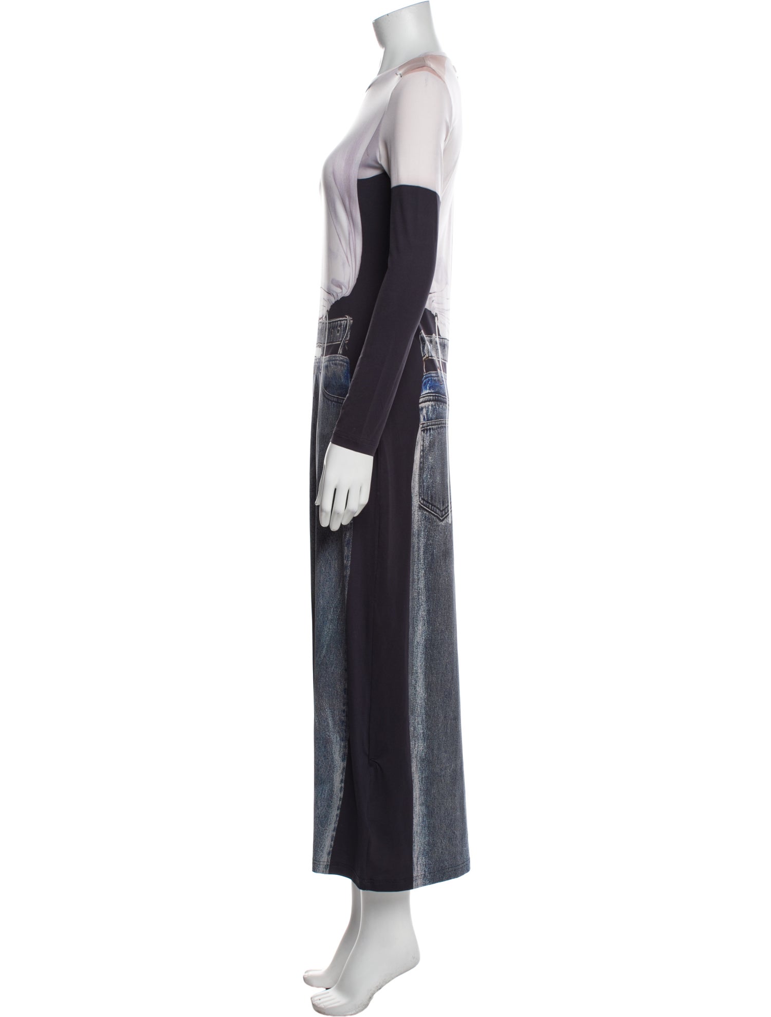 Jean Paul Gaultier x Y/Project Colorblock Pattern Long Dress
