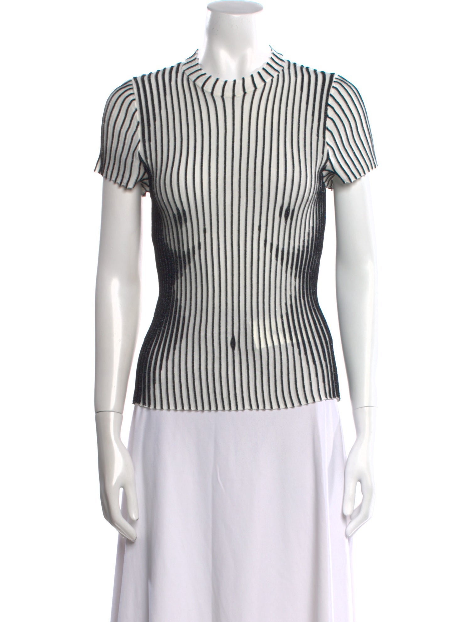 Jean Paul Gaultier Silk Striped Top