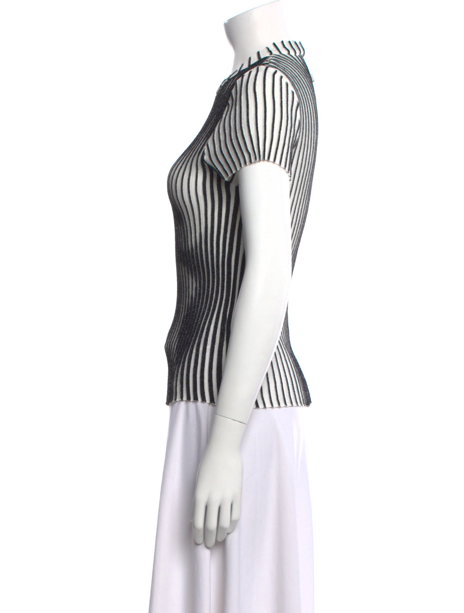 Jean Paul Gaultier Silk Striped Top