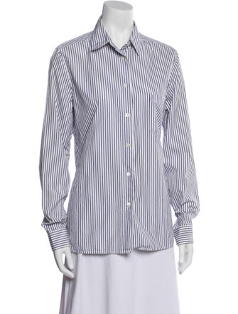 Jean Paul Gaultier 2010's Striped Button-Up Top