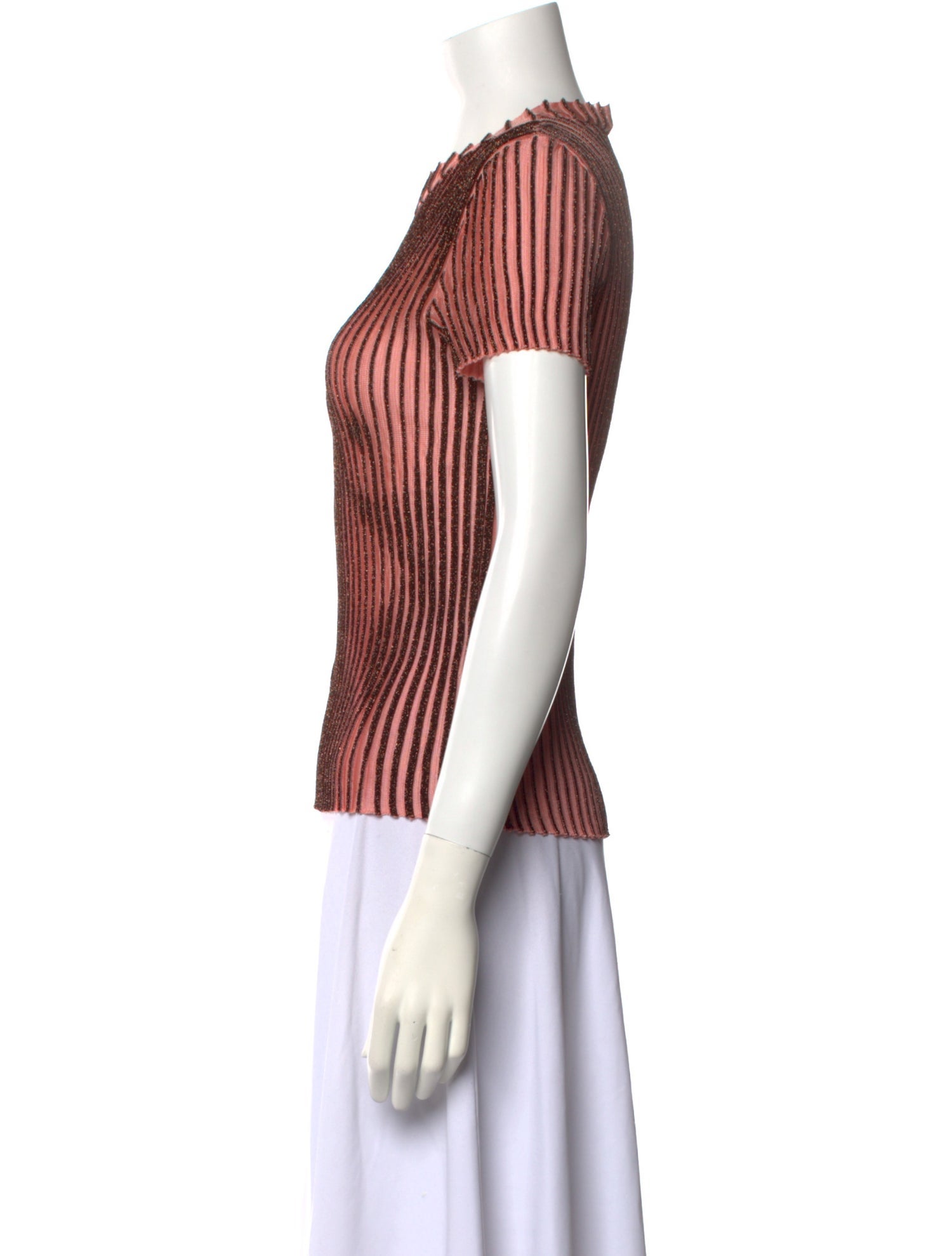 Jean Paul Gaultier Striped Crew Neck Top