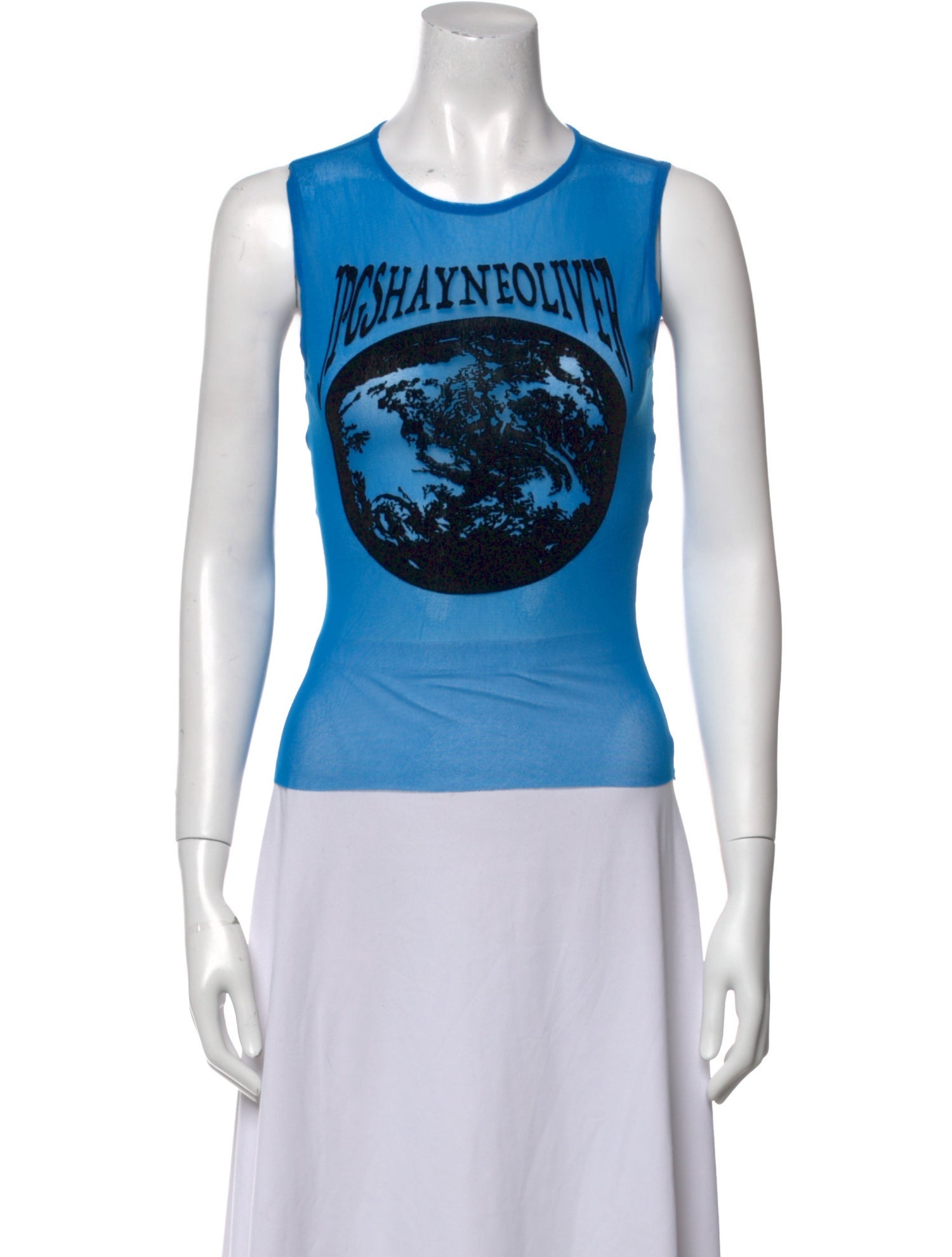 Jean Paul Gaultier x Shayne Oliver Nylon Graphic Print Top