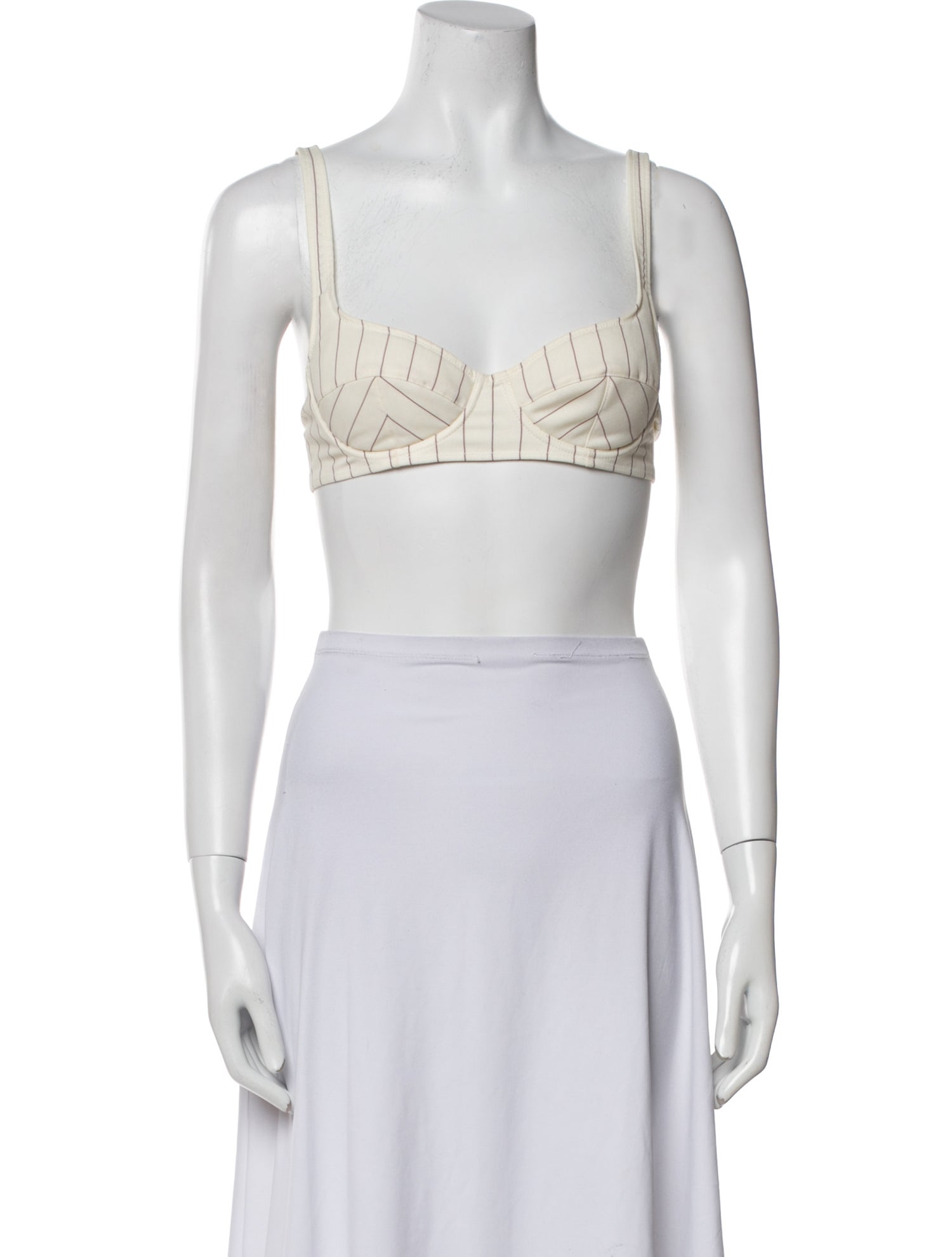 Jean Paul Gaultier Square Neckline Sleeveless Crop Top