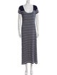 Jean Paul Gaultier Striped Long Dress