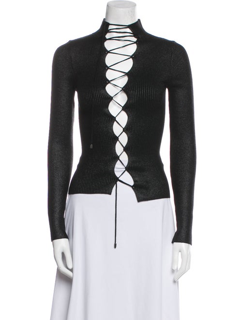 Jean Paul Gaultier Merino Wool Mock Neck Top
