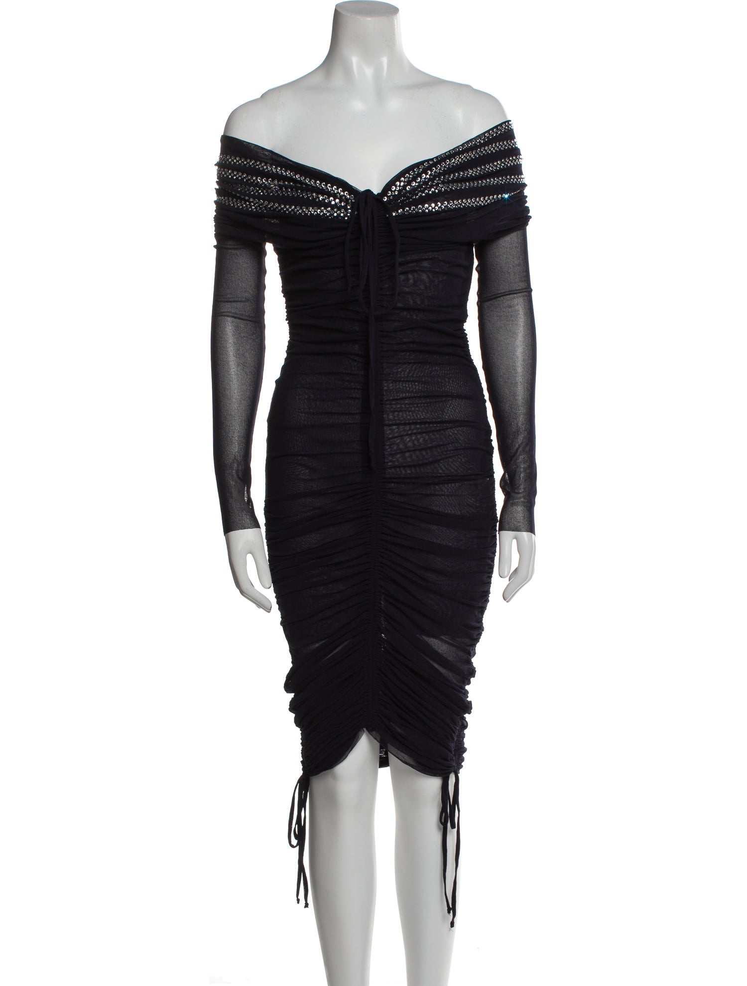 Jean Paul Gaultier Off-The-Shoulder Knee-Length Dress