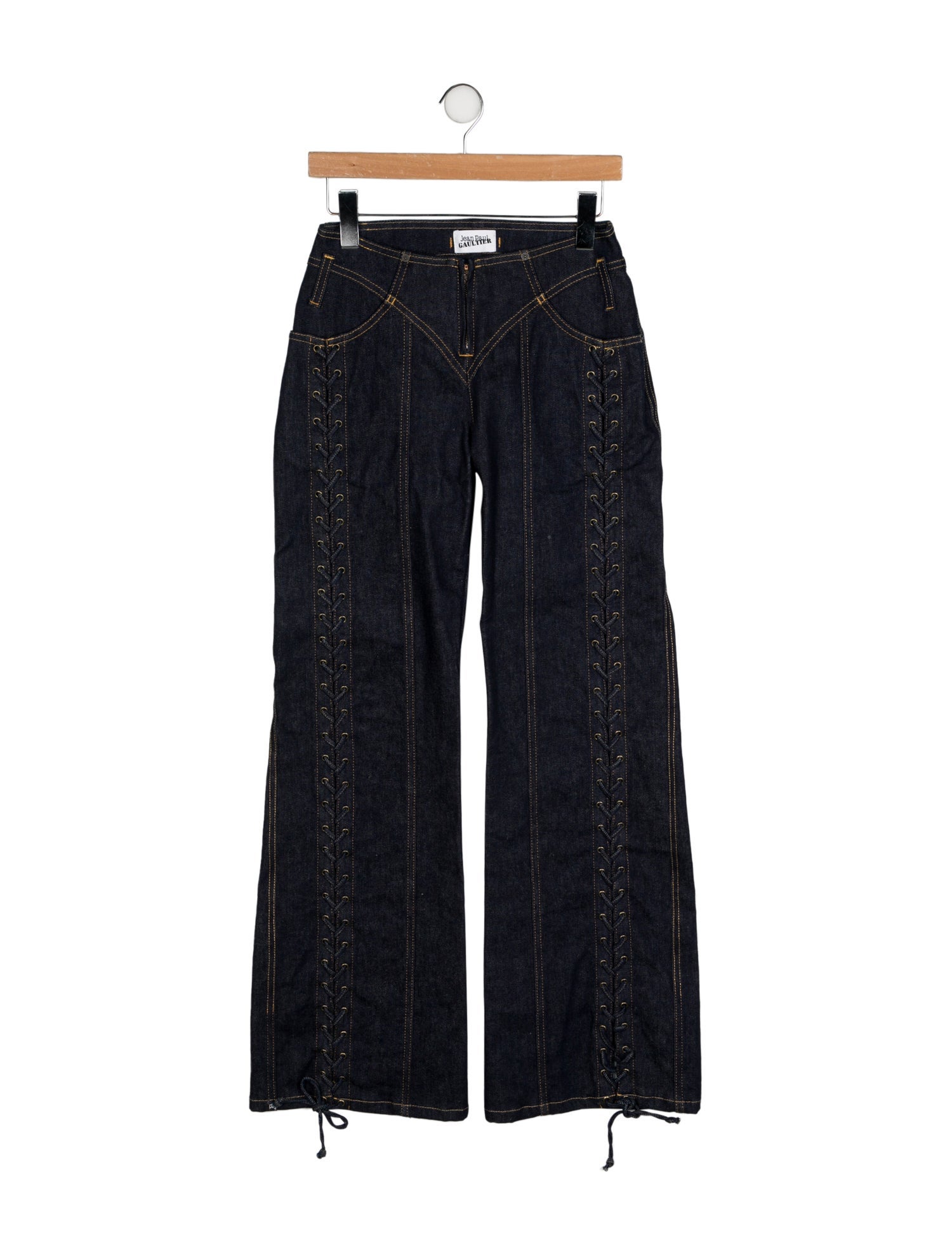 Jean Paul Gaultier Mid-Rise Wide Leg Jeans