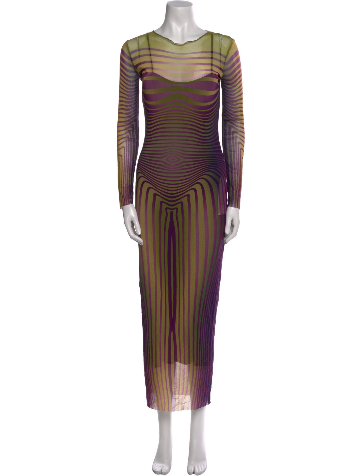 Jean Paul Gaultier Striped Long Dress