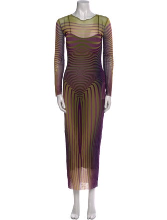 Jean Paul Gaultier Striped Long Dress