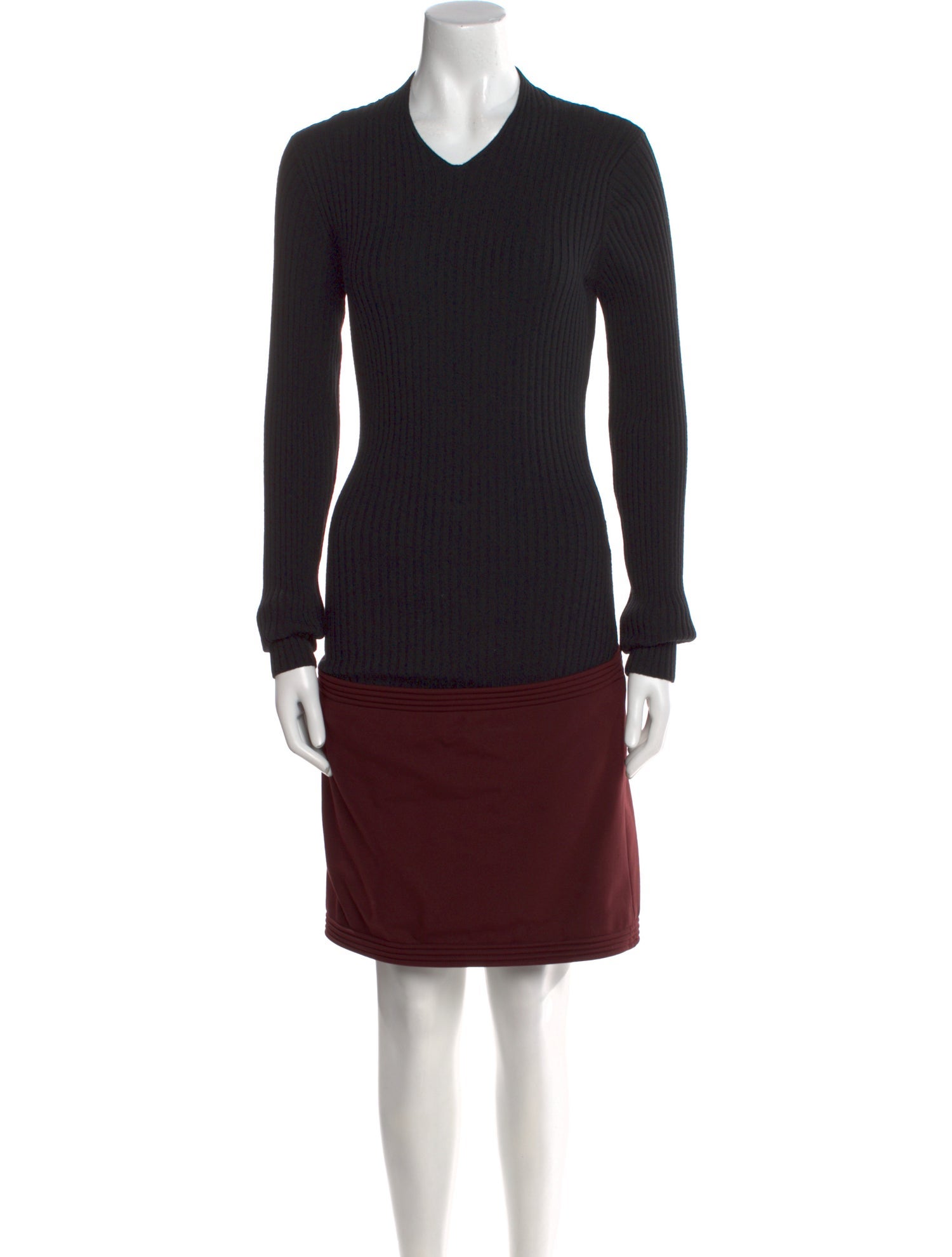 Jean Paul Gaultier Crew Neck Knee-Length Dress