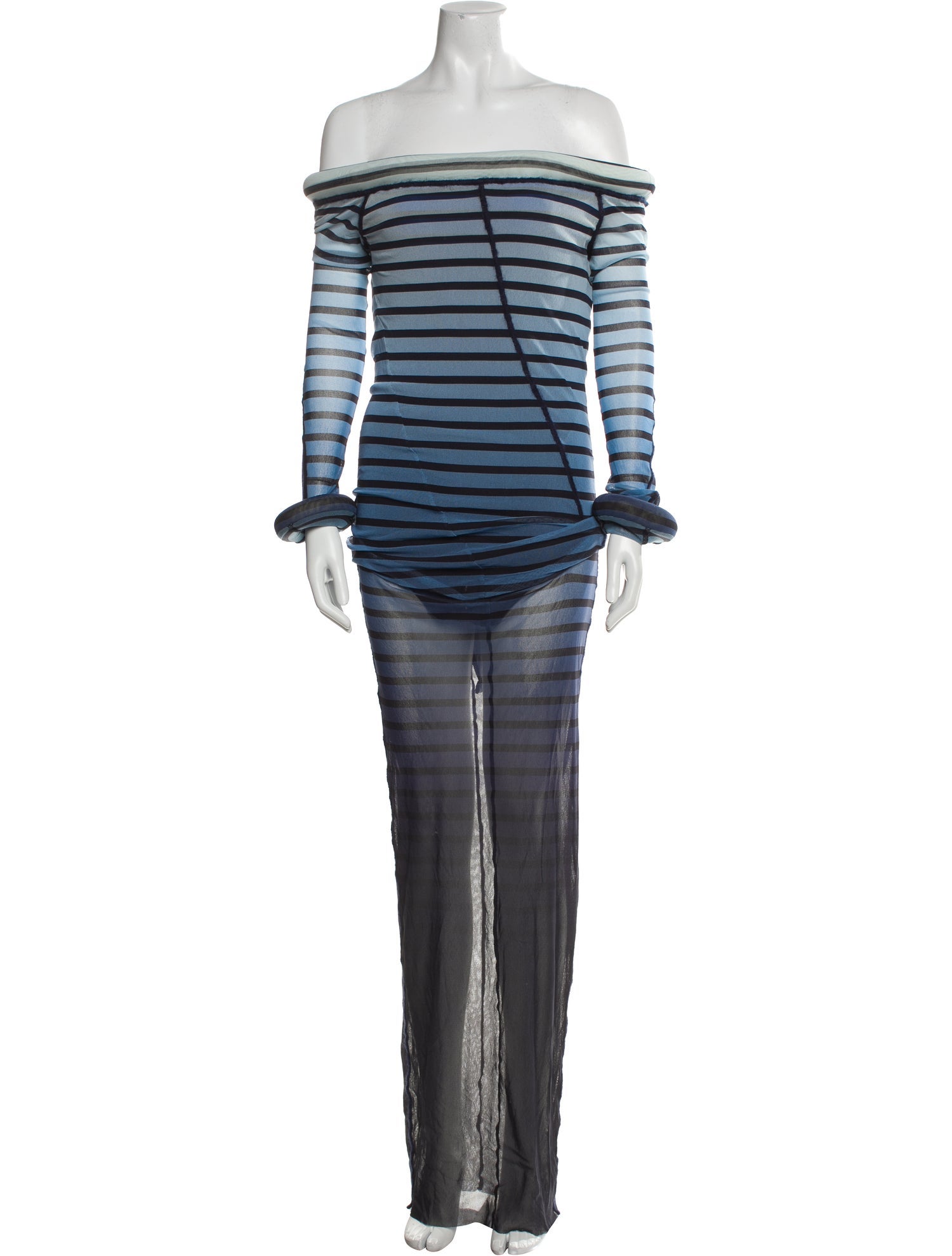 Jean Paul Gaultier Striped Long Dress