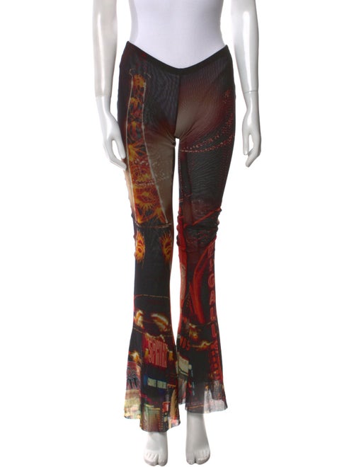 Jean Paul Gaultier Printed Wide Leg Pants