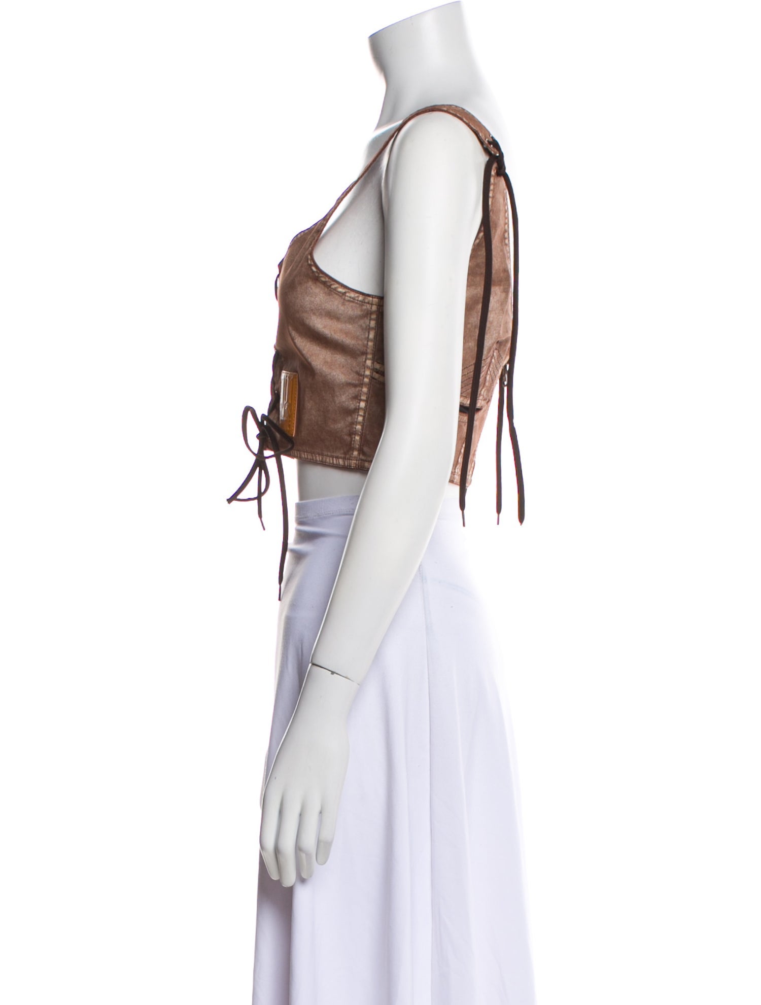 Jean Paul Gaultier x KNWLS V-Neck Sleeveless Crop Top