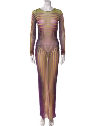 Jean Paul Gaultier Striped Long Dress