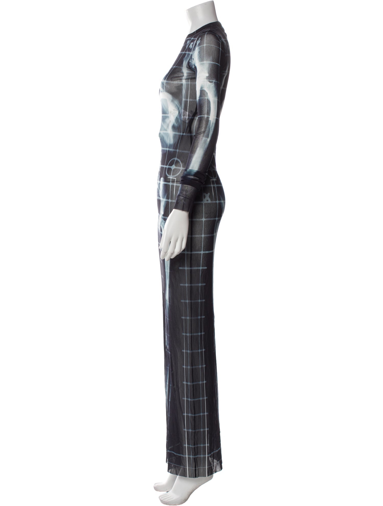 Jean Paul Gaultier Plaid Print Long Dress w/ Tags