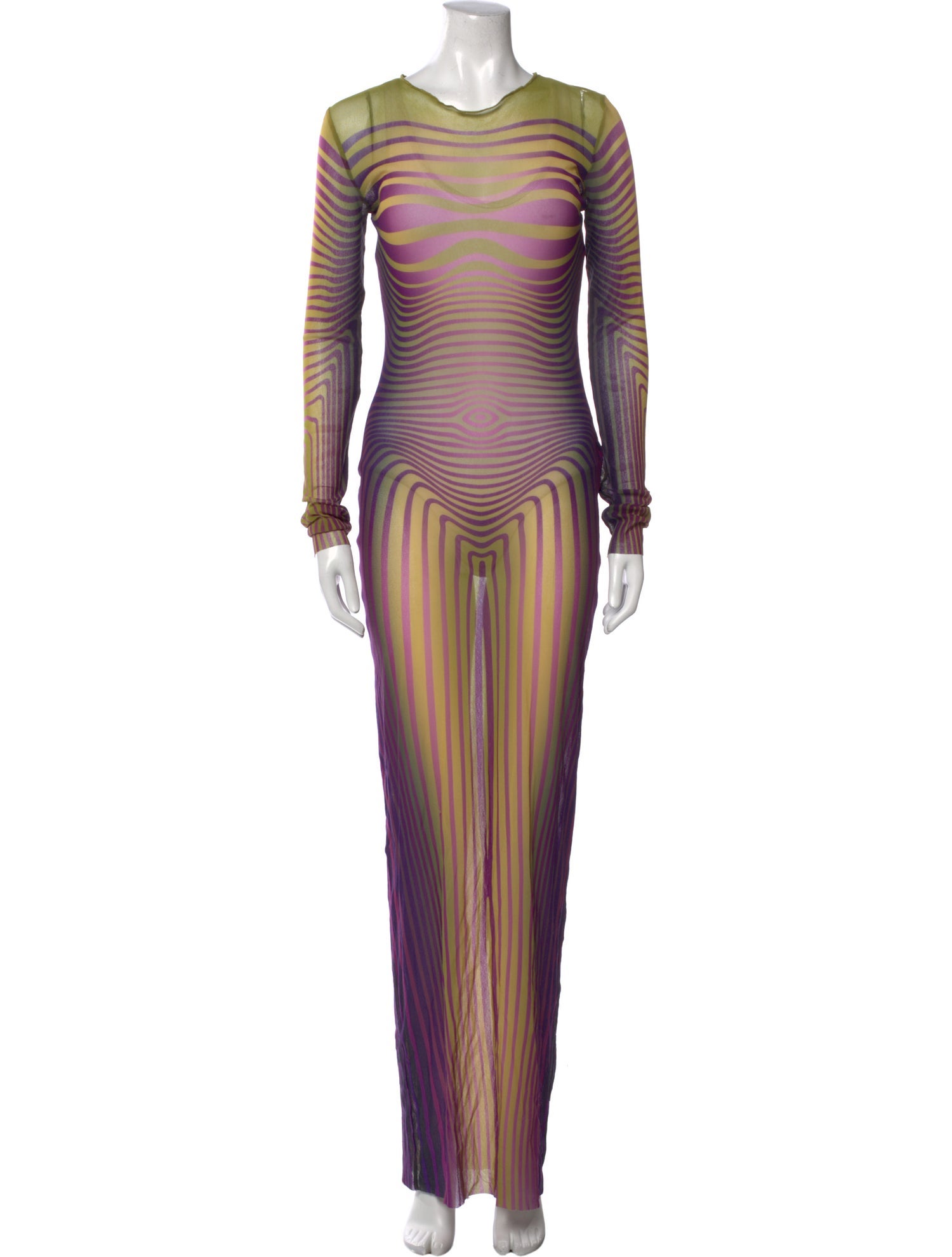 Jean Paul Gaultier Striped Long Dress