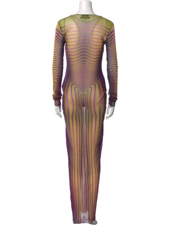 Jean Paul Gaultier Striped Long Dress