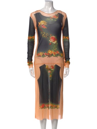 Jean Paul Gaultier Printed Midi Length Dress