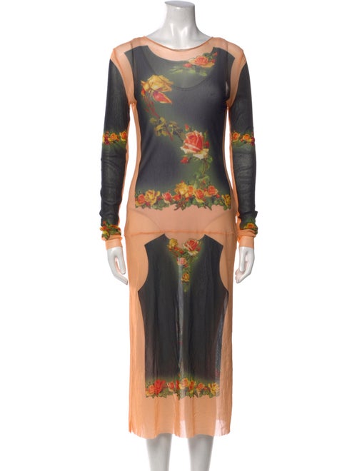 Jean Paul Gaultier Printed Midi Length Dress