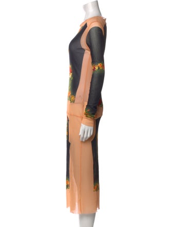 Jean Paul Gaultier Printed Midi Length Dress