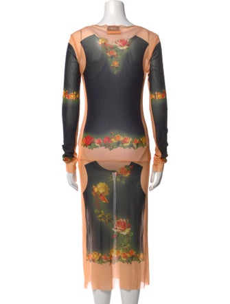 Jean Paul Gaultier Printed Midi Length Dress