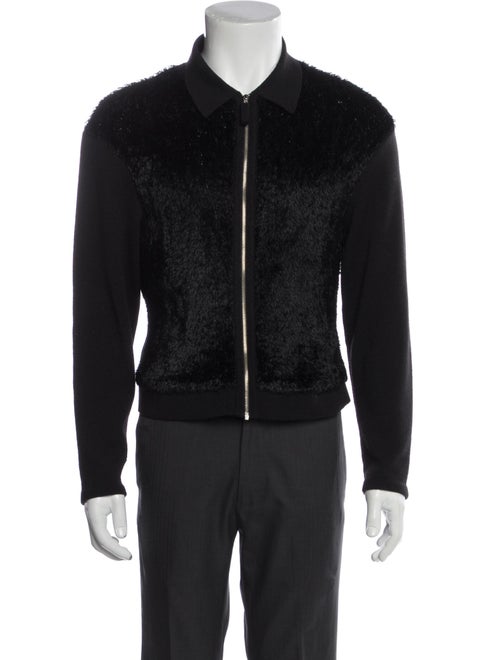Jean Paul Gaultier Wool Mock Neck Cardigan