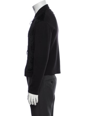 Jean Paul Gaultier Wool Mock Neck Cardigan