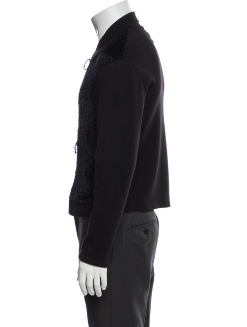 Jean Paul Gaultier Wool Mock Neck Cardigan