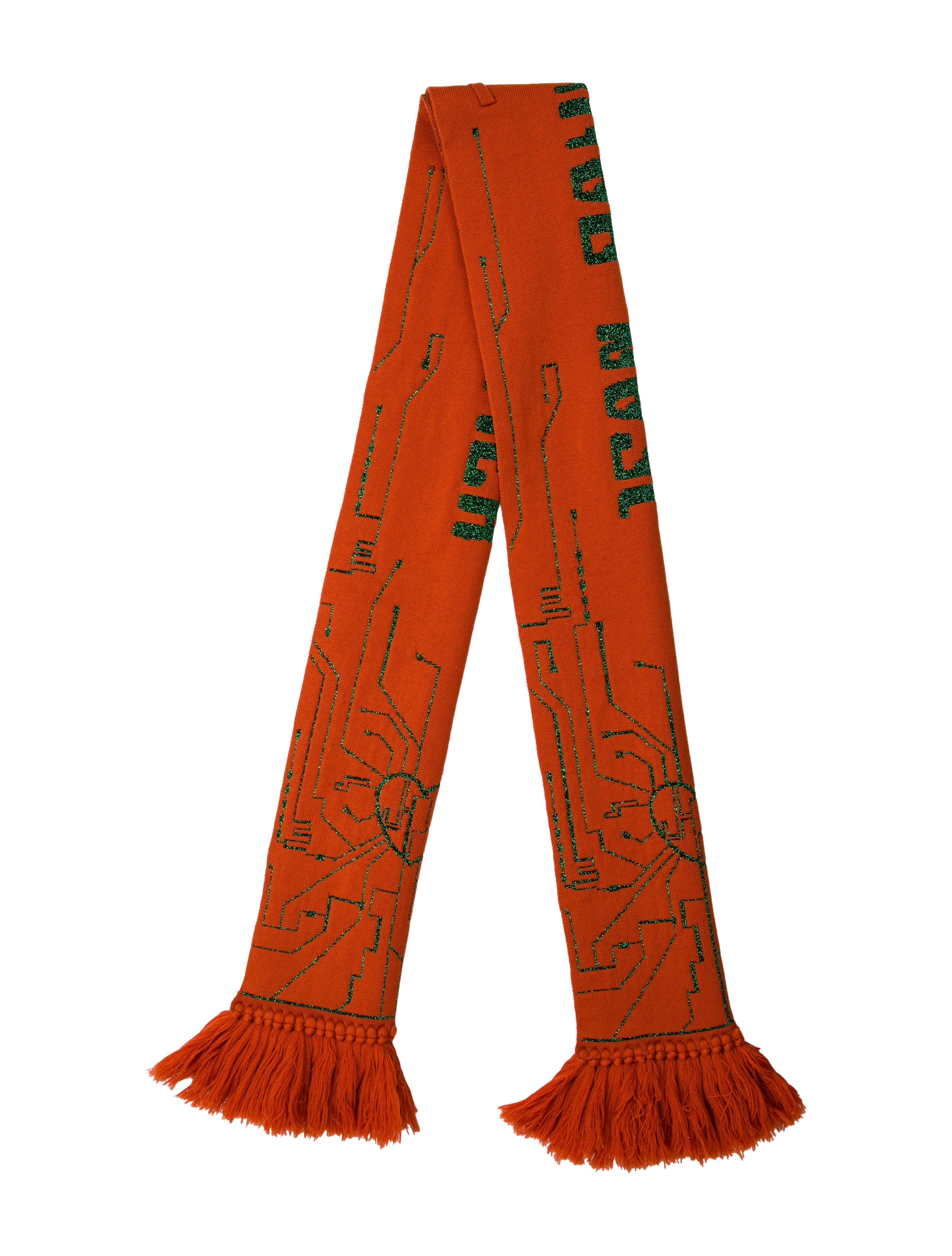 Jean Paul Gaultier Wool Printed Scarf w/ Tags