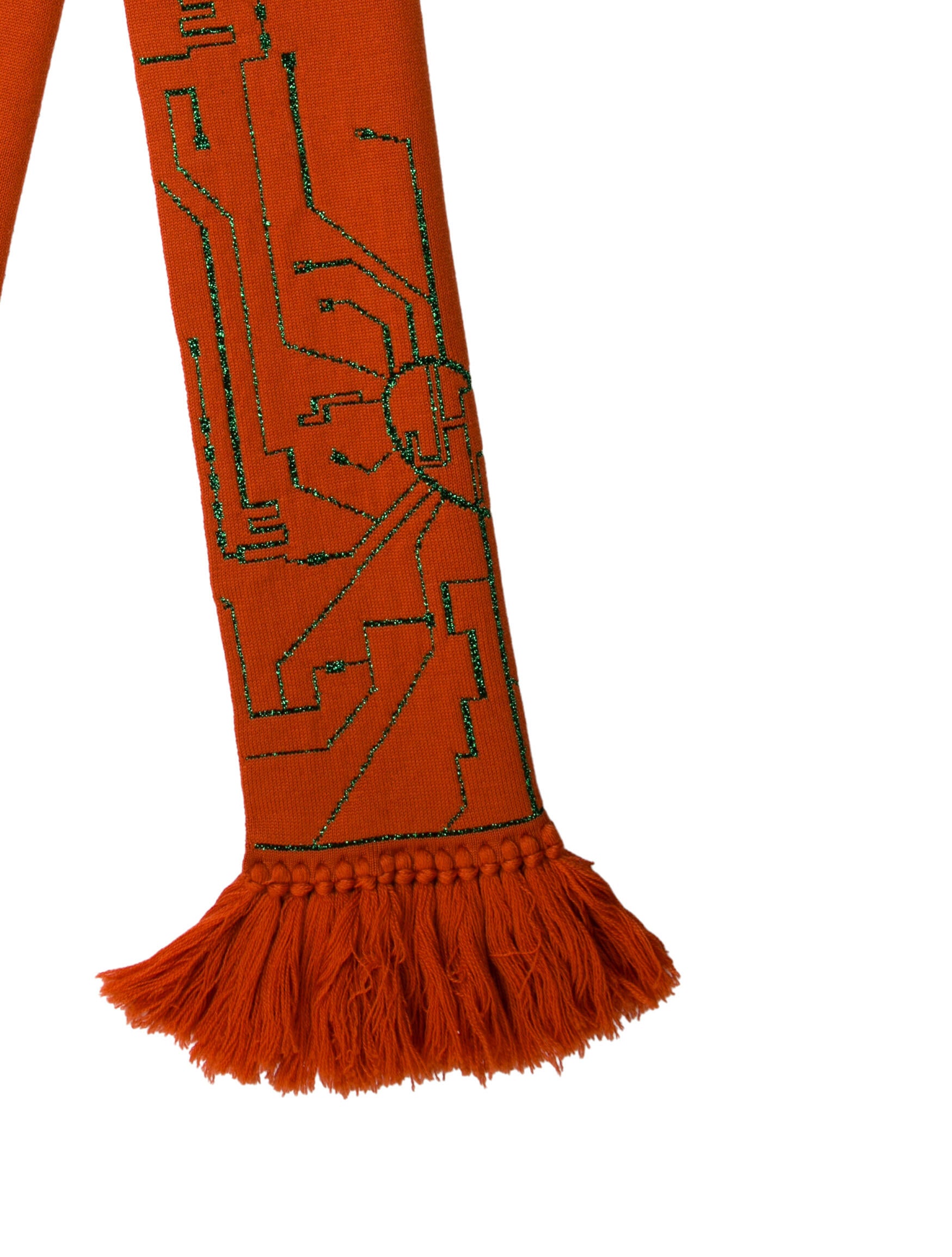 Jean Paul Gaultier Wool Printed Scarf w/ Tags