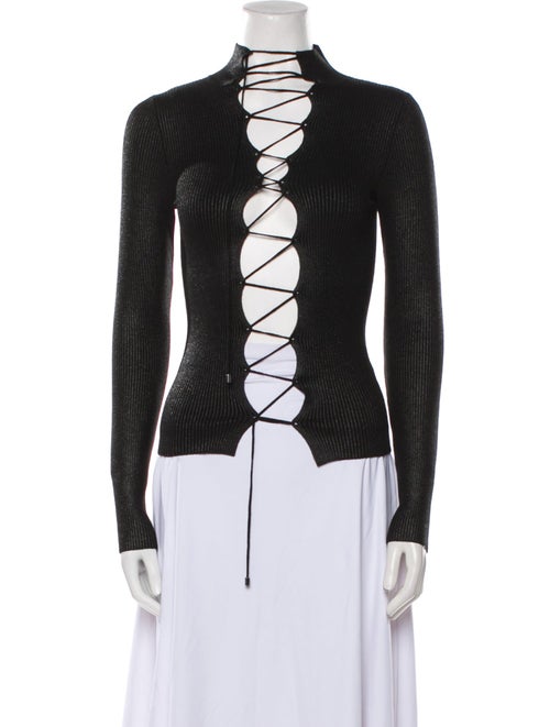 Jean Paul Gaultier Merino Wool V-Neck Top
