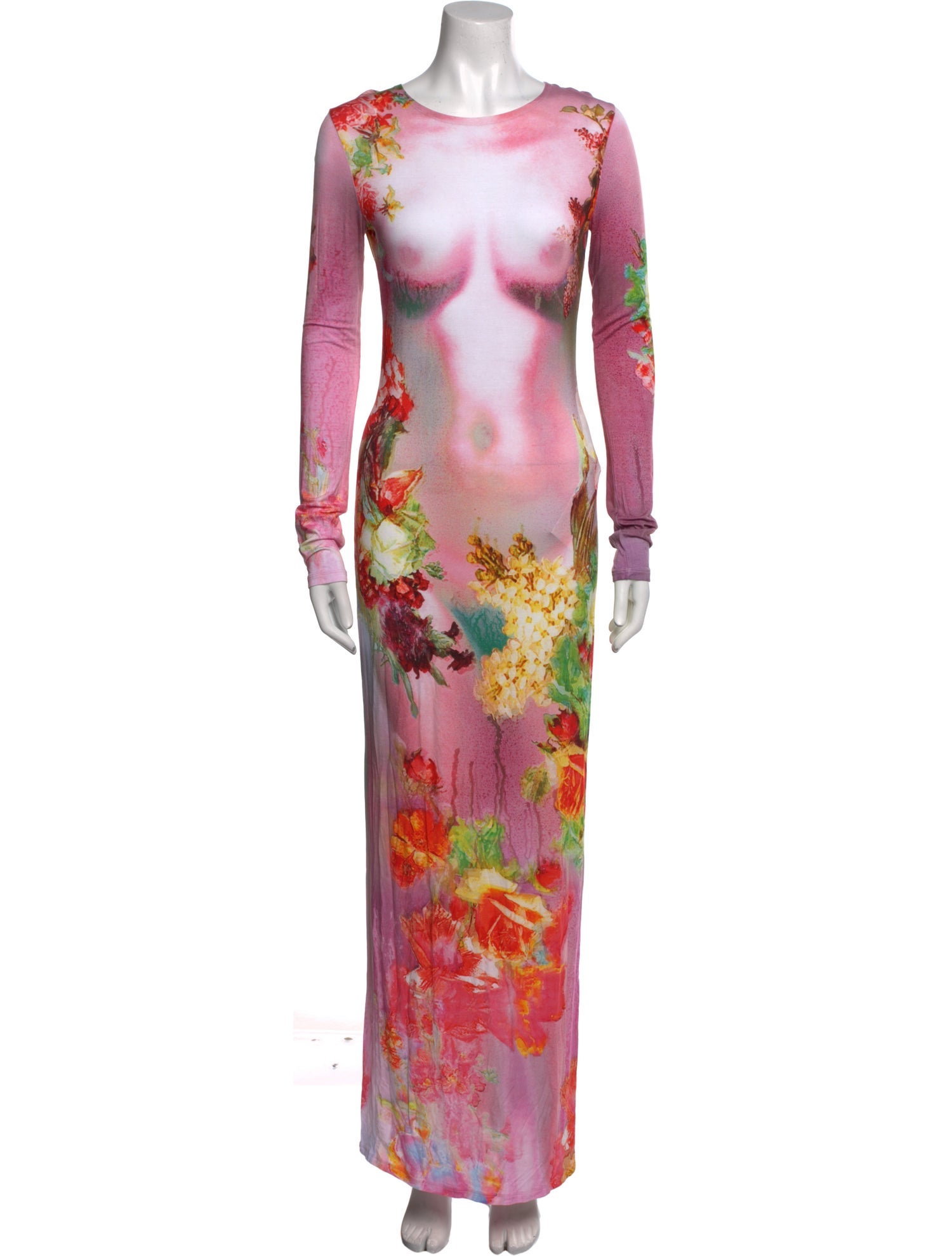 Jean Paul Gaultier Floral Print Long Dress