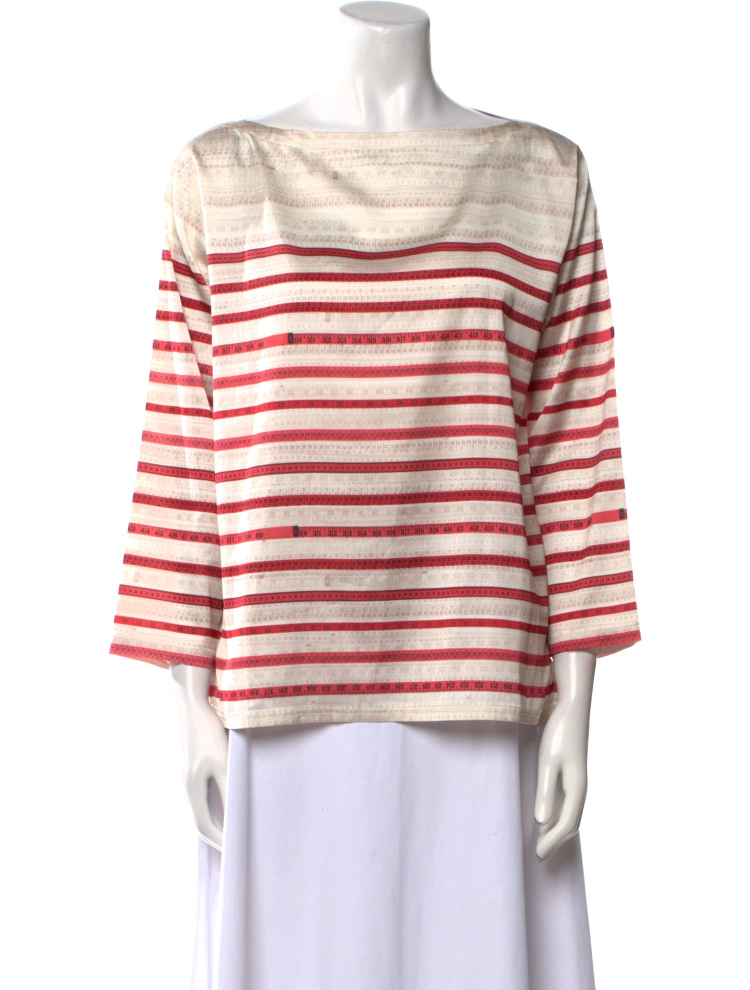 Jean Paul Gaultier Striped Bateau Neckline Tunic