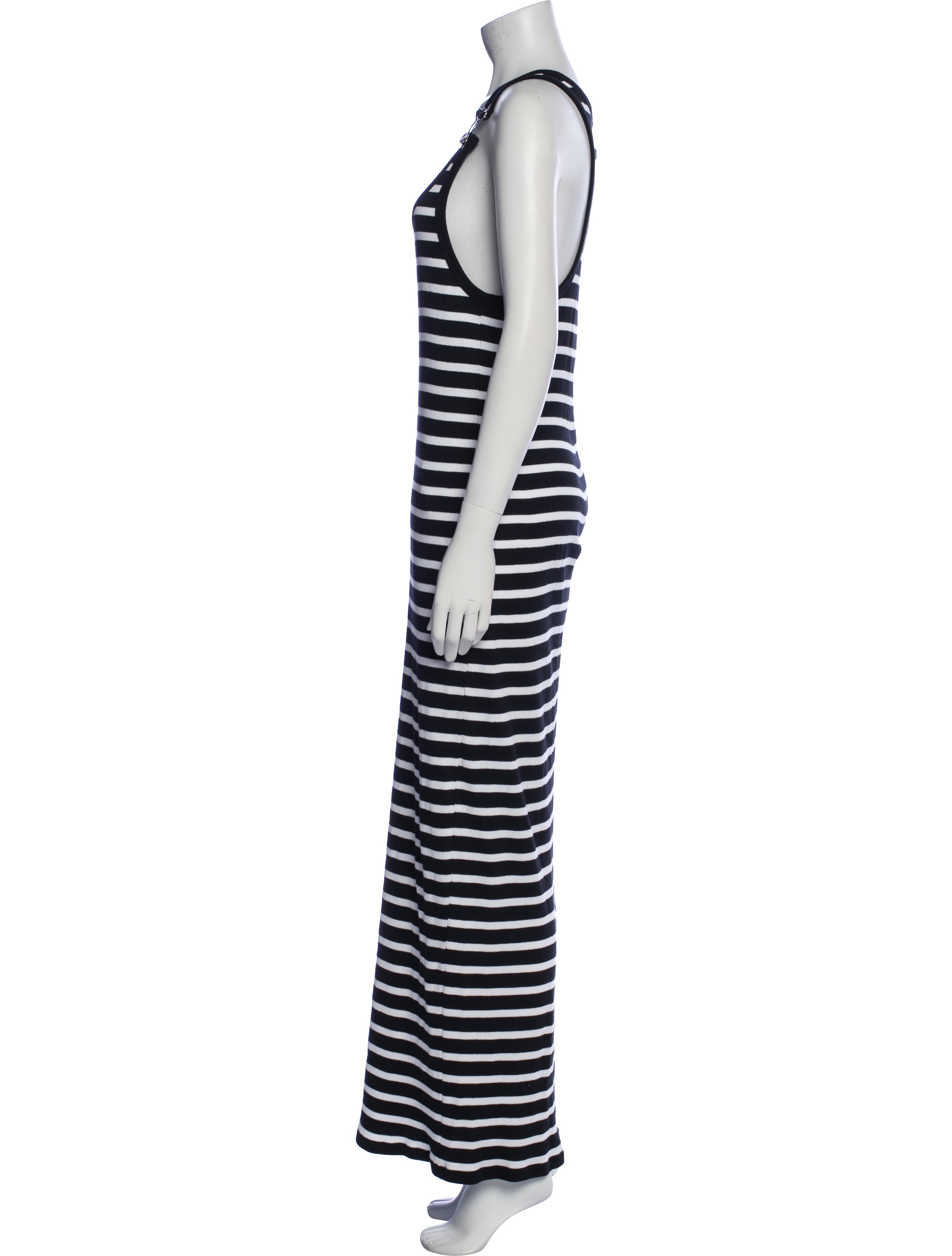 Jean Paul Gaultier Striped Long Dress